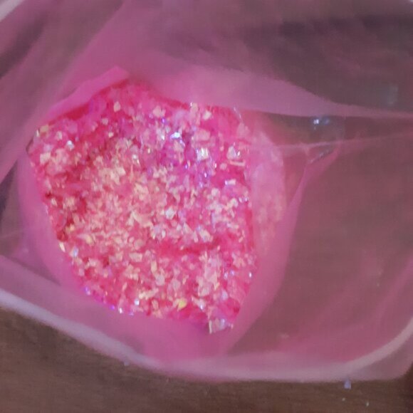 Pink Cellophane Iridescent Glitter Confetti Flakes - 30 Grams - Picture 5 of 6